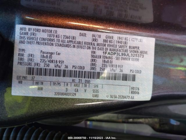 Photo 8 VIN: 1FADP3L99JL325373 - FORD FOCUS 