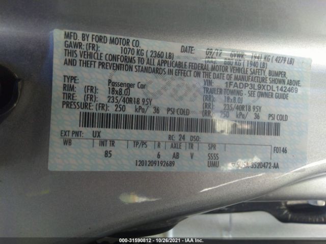 Photo 8 VIN: 1FADP3L9XDL142469 - FORD FOCUS 