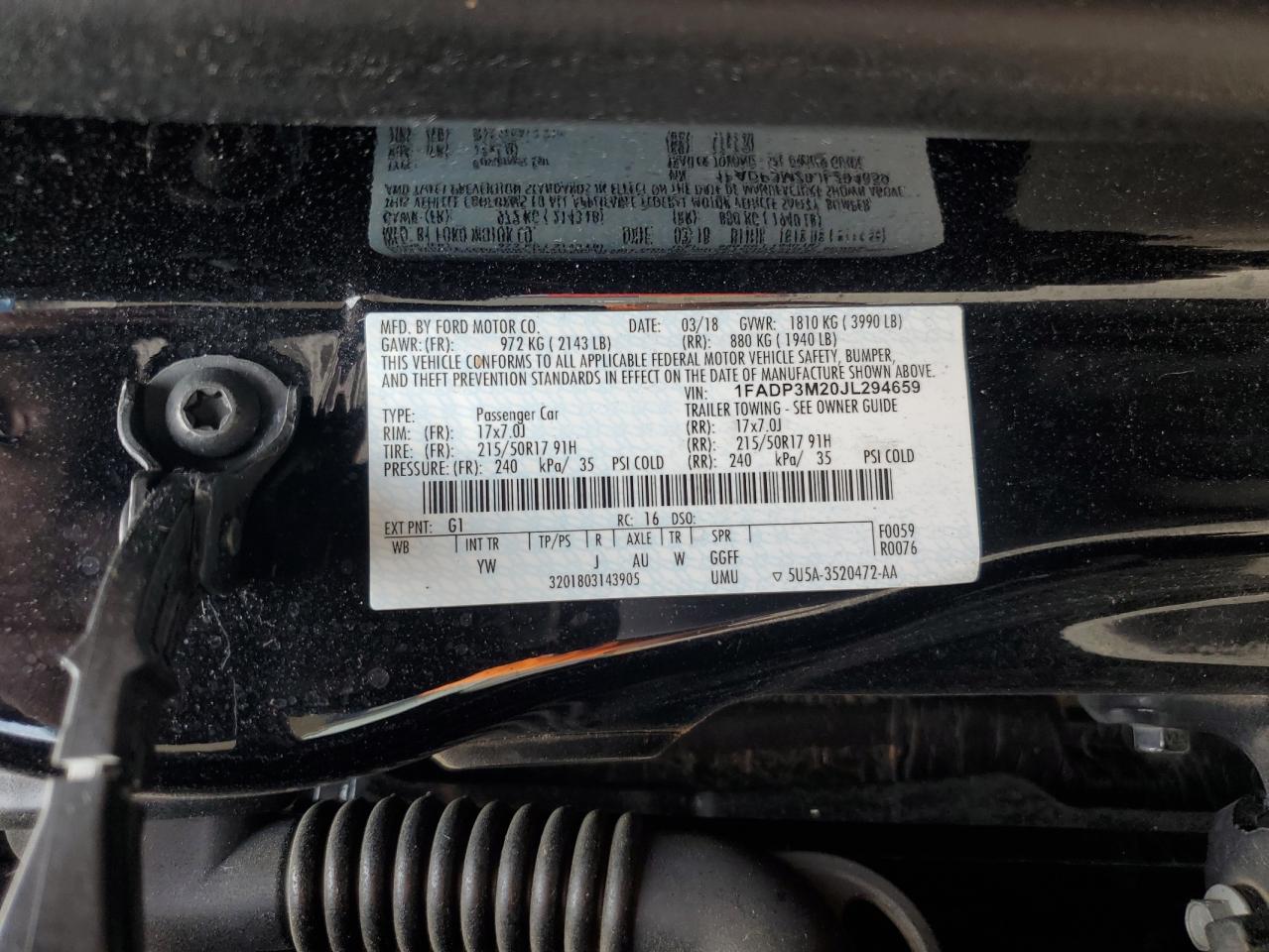 Photo 11 VIN: 1FADP3M20JL294659 - FORD FOCUS 