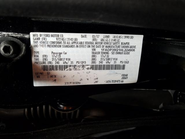 Photo 9 VIN: 1FADP3M21HL224906 - FORD FOCUS SEL 