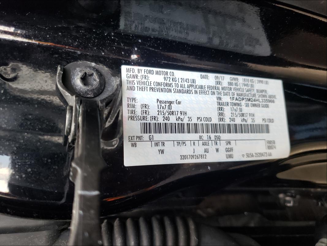 Photo 9 VIN: 1FADP3M24HL335966 - FORD FOCUS SEL 