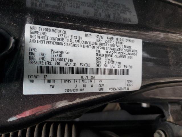 Photo 12 VIN: 1FADP3M27HL249034 - FORD FOCUS 