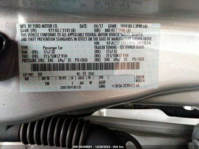 Photo 8 VIN: 1FADP3M28HL261824 - FORD FOCUS 