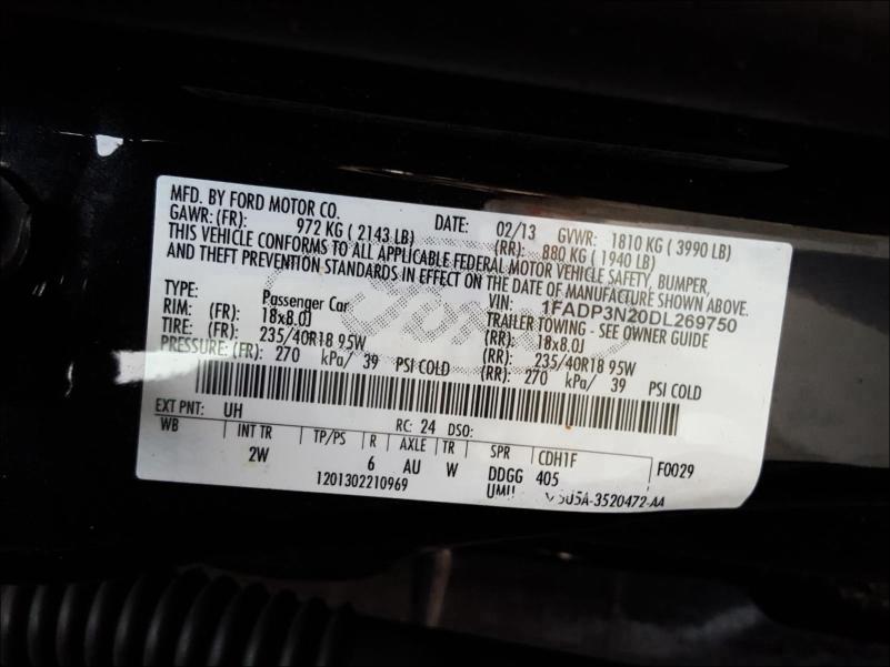 Photo 9 VIN: 1FADP3N20DL269750 - FORD FOCUS TITA 