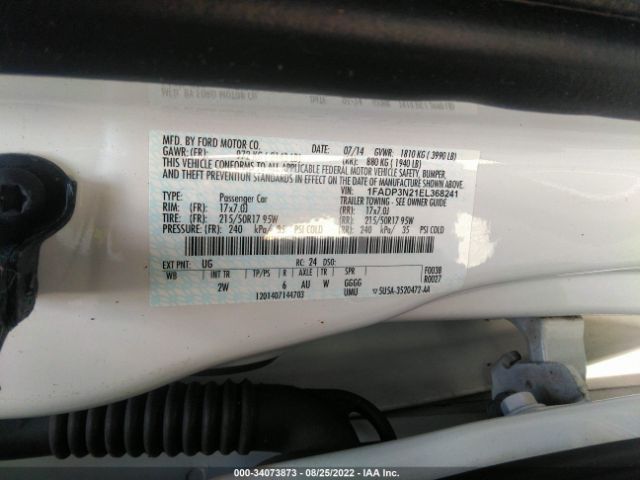 Photo 8 VIN: 1FADP3N21EL368241 - FORD FOCUS 