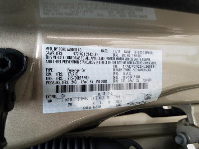 Photo 9 VIN: 1FADP3N22HL200841 - FORD FOCUS TITA 