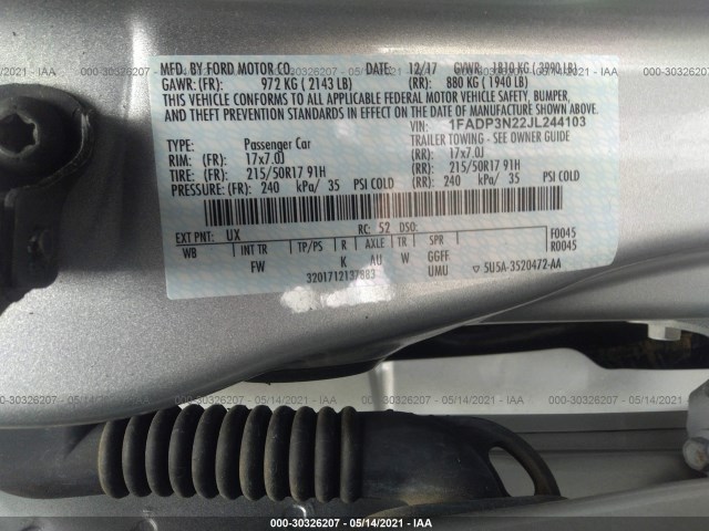 Photo 8 VIN: 1FADP3N22JL244103 - FORD FOCUS 