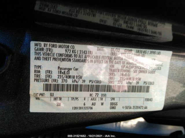 Photo 8 VIN: 1FADP3N23DL252053 - FORD FOCUS 