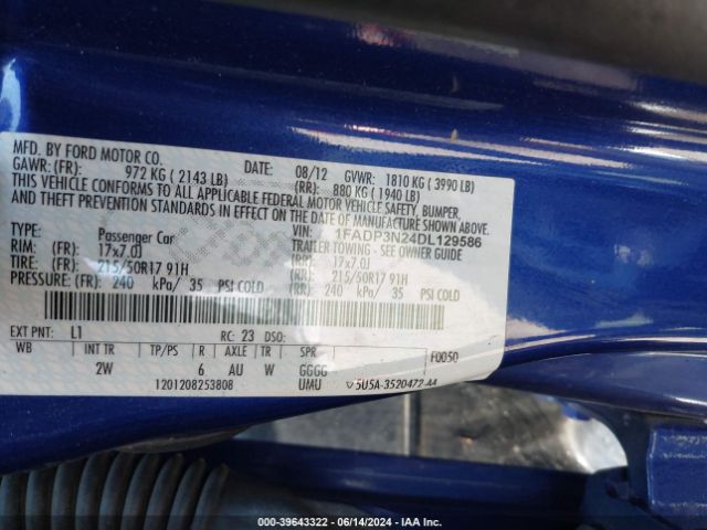 Photo 8 VIN: 1FADP3N24DL129586 - FORD FOCUS 