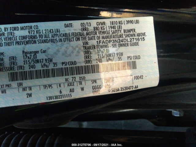 Photo 8 VIN: 1FADP3N24DL271615 - FORD FOCUS 