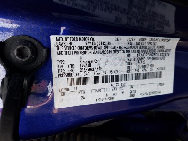 Photo 9 VIN: 1FADP3N25DL227879 - FORD FOCUS 