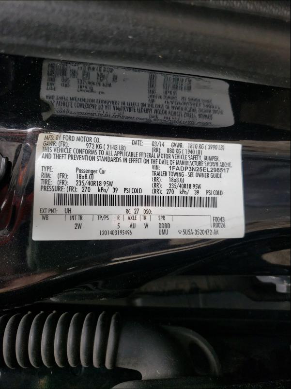 Photo 9 VIN: 1FADP3N25EL298517 - FORD FOCUS TITA 