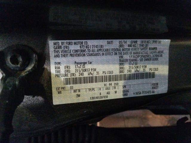 Photo 9 VIN: 1FADP3N25EL339938 - FORD FOCUS 