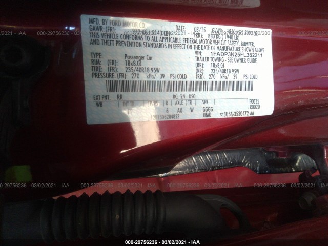 Photo 8 VIN: 1FADP3N25FL382211 - FORD FOCUS 