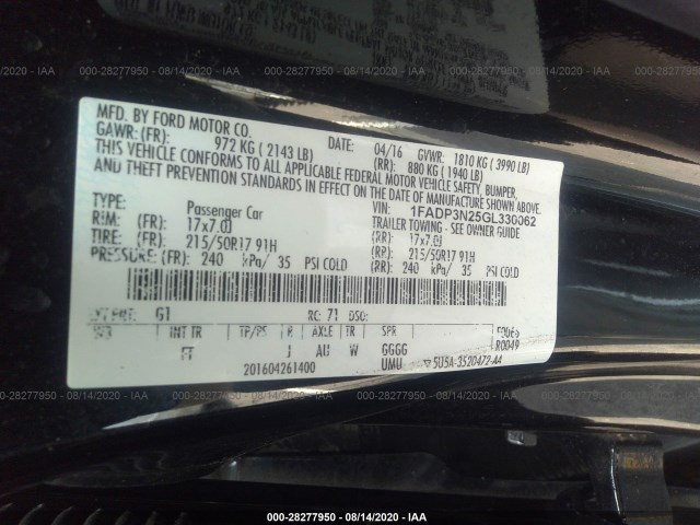 Photo 8 VIN: 1FADP3N25GL330062 - FORD FOCUS 