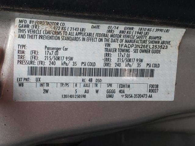 Photo 9 VIN: 1FADP3N26EL253523 - FORD FOCUS TITA 