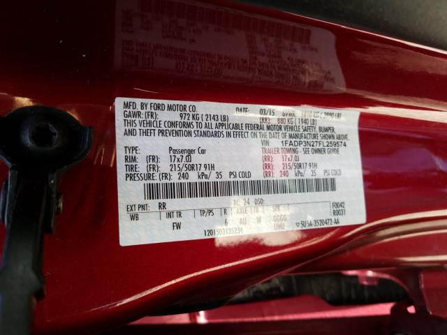 Photo 9 VIN: 1FADP3N27FL259574 - FORD FOCUS 