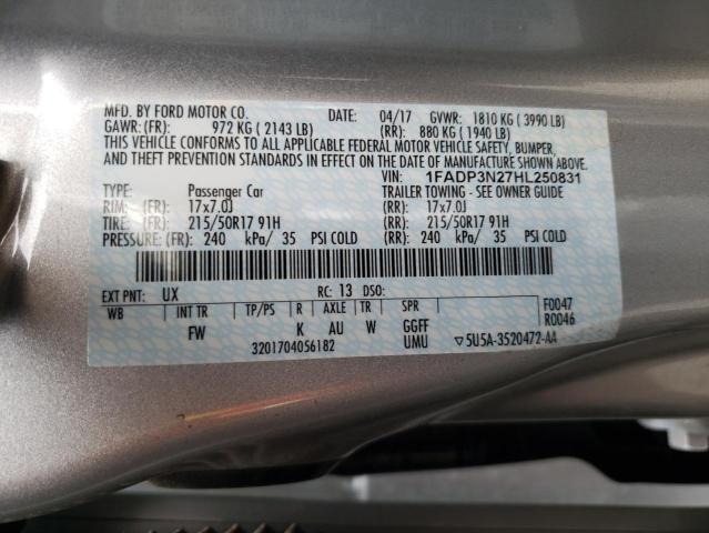 Photo 12 VIN: 1FADP3N27HL250831 - FORD FOCUS TITA 