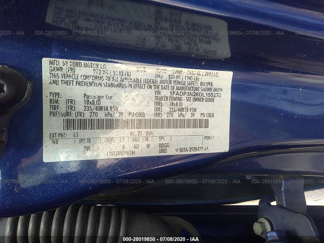 Photo 8 VIN: 1FADP3N28DL155270 - RENAULT MEGANE 