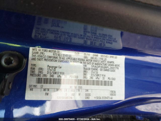 Photo 8 VIN: 1FADP3N28FL300178 - FORD FOCUS 