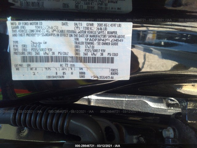 Photo 8 VIN: 1FADP3R42FL294549 - FORD FOCUS ELECTRIC 