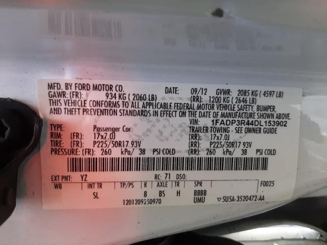 Photo 9 VIN: 1FADP3R44DL153902 - FORD FOCUS 