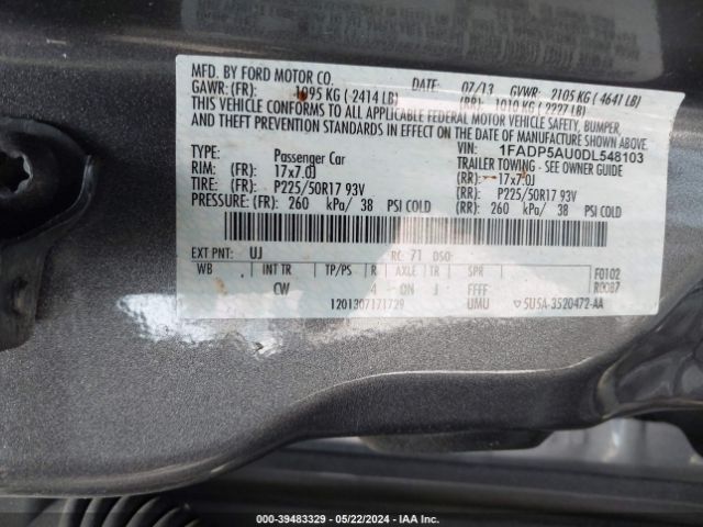 Photo 8 VIN: 1FADP5AU0DL548103 - FORD C-MAX HYBRID 