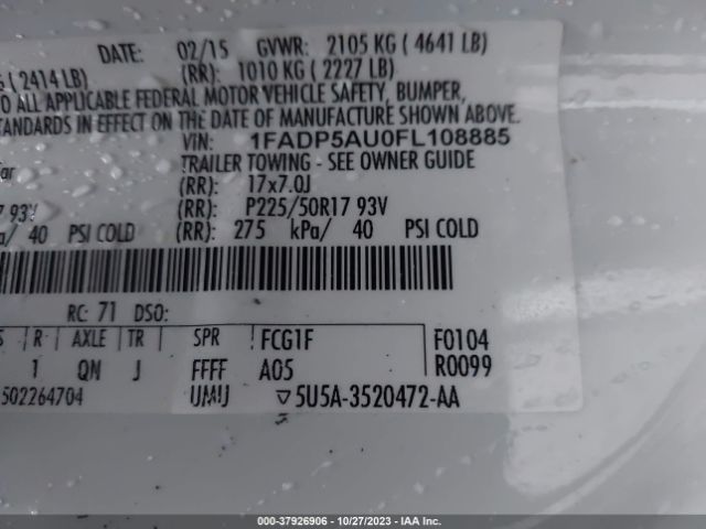 Photo 8 VIN: 1FADP5AU0FL108885 - FORD C-MAX HYBRID 