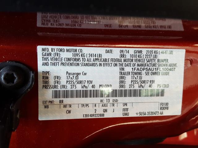 Photo 9 VIN: 1FADP5AU1FL100407 - FORD C-MAX SE 