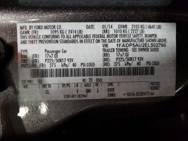 Photo 9 VIN: 1FADP5AU2EL502760 - FORD C-MAX SE 