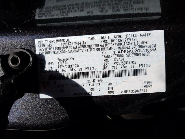 Photo 9 VIN: 1FADP5AU2GL116598 - FORD C-MAX 