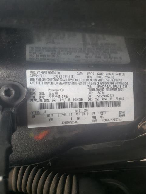 Photo 9 VIN: 1FADP5AU3FL121338 - FORD C-MAX SE 