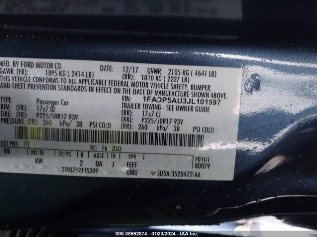 Photo 8 VIN: 1FADP5AU3JL101597 - FORD C-MAX HYBRID 