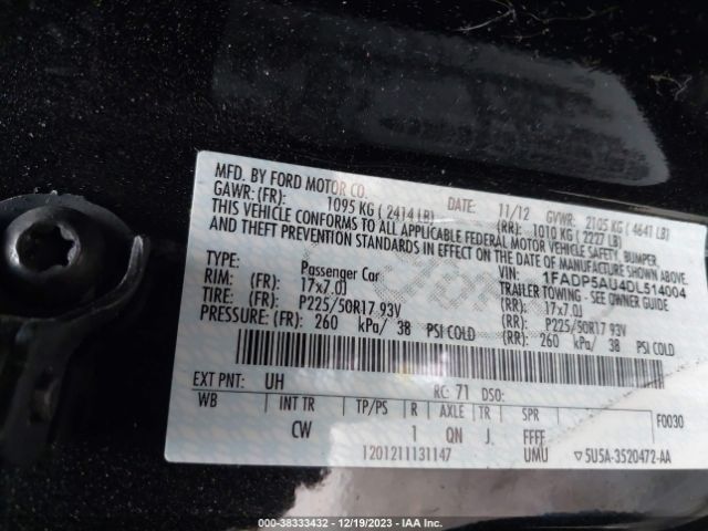 Photo 8 VIN: 1FADP5AU4DL514004 - FORD C-MAX HYBRID 