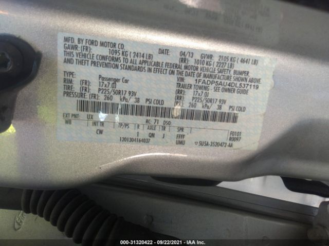 Photo 8 VIN: 1FADP5AU4DL537119 - FORD C-MAX HYBRID 