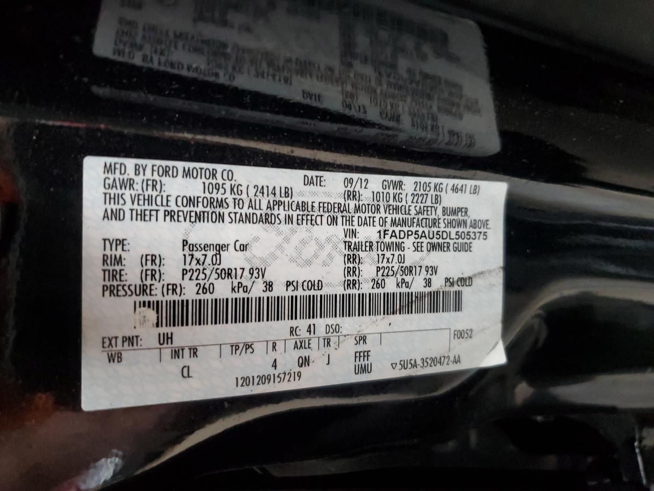 Photo 12 VIN: 1FADP5AU5DL505375 - FORD C-MAX 