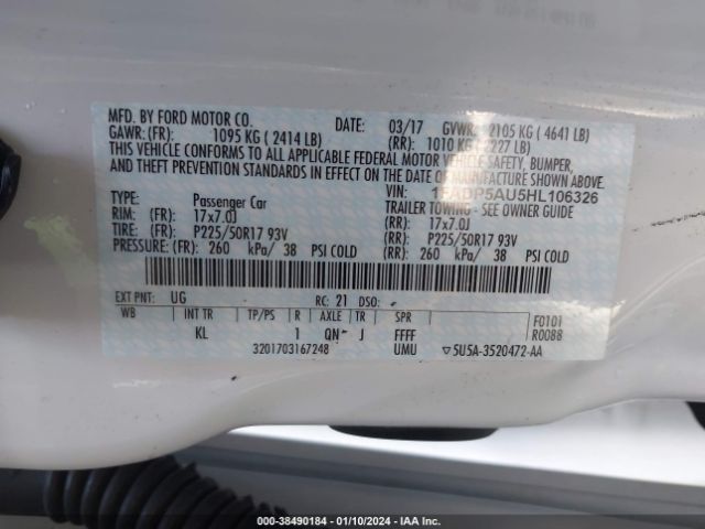 Photo 8 VIN: 1FADP5AU5HL106326 - FORD C-MAX HYBRID 