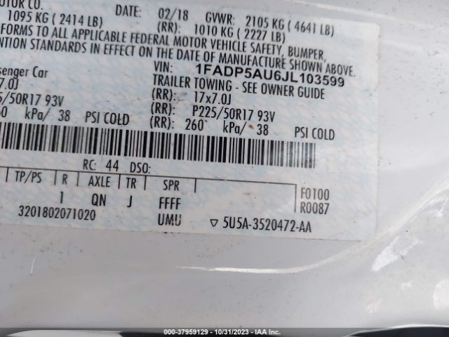 Photo 8 VIN: 1FADP5AU6JL103599 - FORD C-MAX HYBRID 