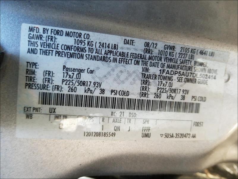 Photo 9 VIN: 1FADP5AU7DL502414 - FORD C-MAX SE 