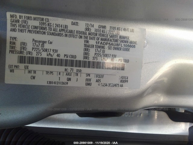 Photo 8 VIN: 1FADP5AU8FL105605 - FORD C-MAX HYBRID 