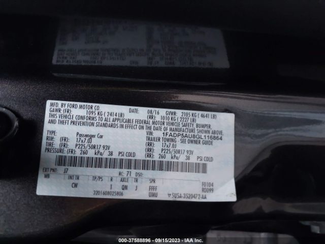 Photo 8 VIN: 1FADP5AU8GL116864 - FORD C-MAX HYBRID 