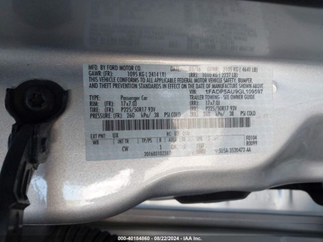 Photo 8 VIN: 1FADP5AU9GL109597 - FORD C-MAX 