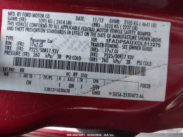 Photo 8 VIN: 1FADP5AUXDL513276 - FORD C-MAX HYBRID 