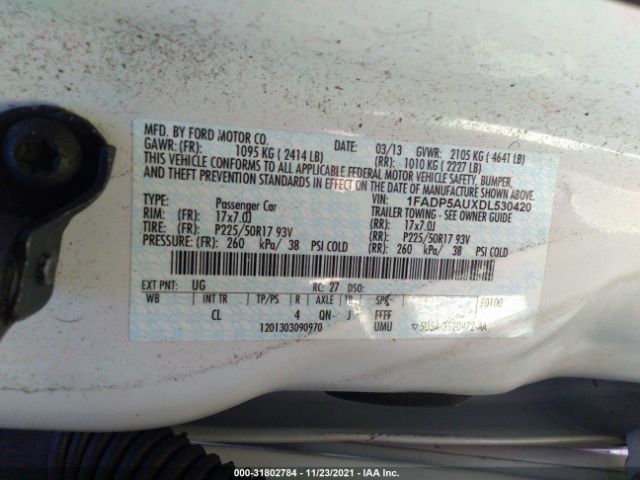 Photo 8 VIN: 1FADP5AUXDL530420 - FORD C-MAX HYBRID 