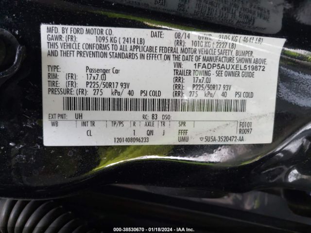 Photo 8 VIN: 1FADP5AUXEL519872 - FORD C-MAX HYBRID 