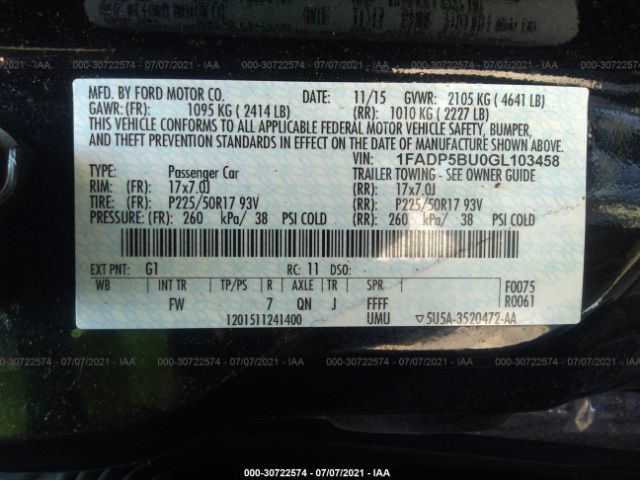 Photo 8 VIN: 1FADP5BU0GL103458 - FORD C-MAX HYBRID 