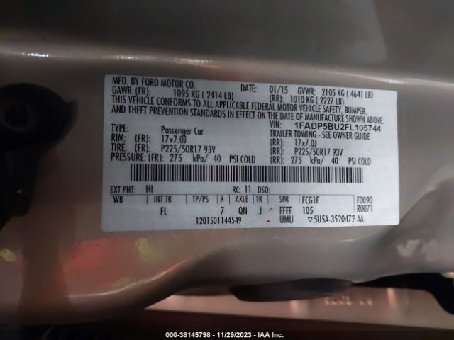 Photo 8 VIN: 1FADP5BU2FL105744 - FORD C-MAX HYBRID 