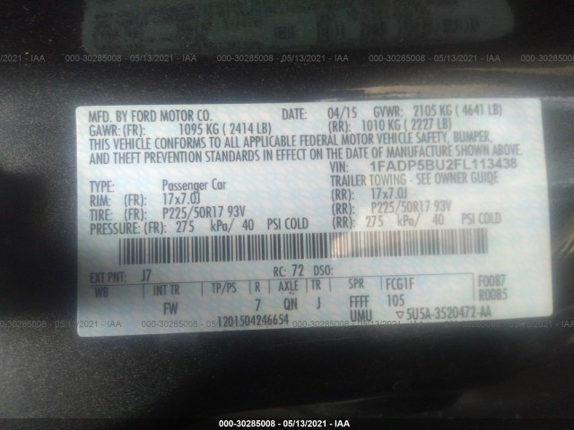 Photo 8 VIN: 1FADP5BU2FL113438 - FORD C-MAX HYBRID 