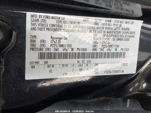 Photo 8 VIN: 1FADP5BU3DL510444 - FORD C-MAX HYBRID 