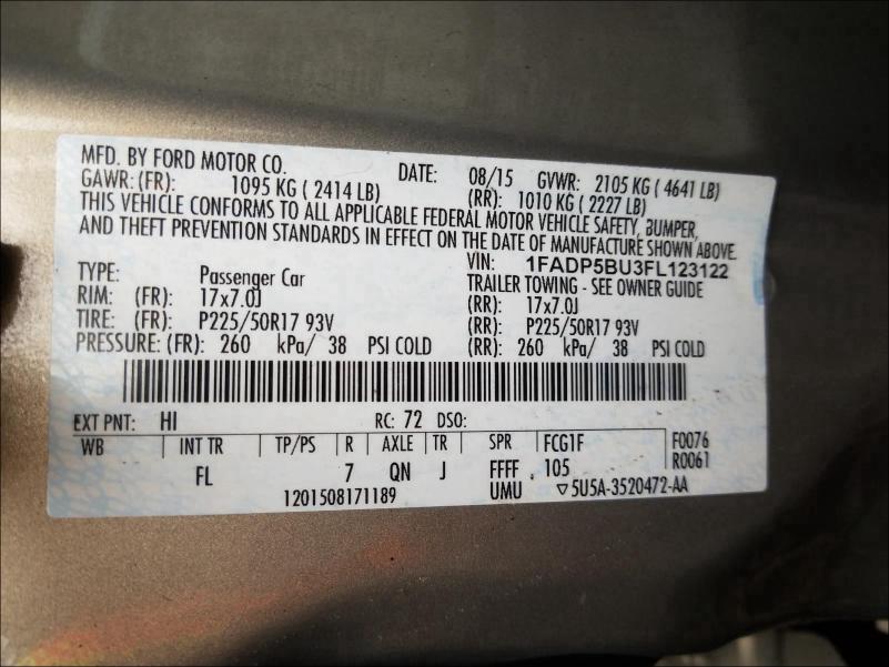 Photo 9 VIN: 1FADP5BU3FL123122 - FORD C-MAX SEL 